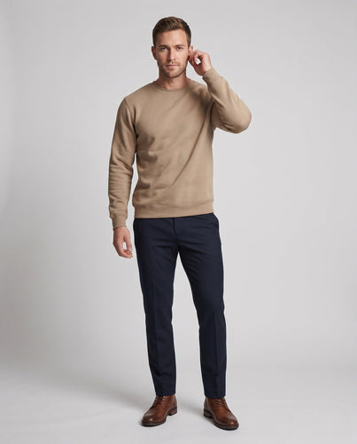Herren Freizeit Baumwollmischung Rundhals Sweatshirt mit Rippbündchen Echoarchiv