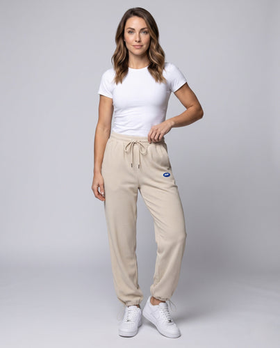 Frauen lockere Cord-Jogginghosen mit Patchwork-Seitenstreifen, elastischem Bund und Bündchen Echo Archiv