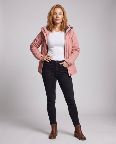 Damen Softshell-Parka mit abnehmbarer Fleece-Innenjacke und verstellbarer Kapuze Echo Archiv