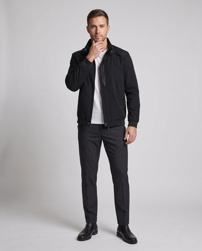 Herren lässige Bomberjacke im minimalistischen urbanen Look mit Stehkragen und Rippbündchen Echoarchiv