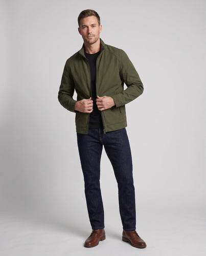 Herren Freizeit Canvas Blouson mit Stehkragen, Reißverschlusstaschen und wärmendem Fleece-Futter Echoarchiv