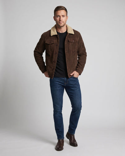 Herren Cordjacke mit komplettem Sherpa-Futter und Reverskragen Echo Archiv
