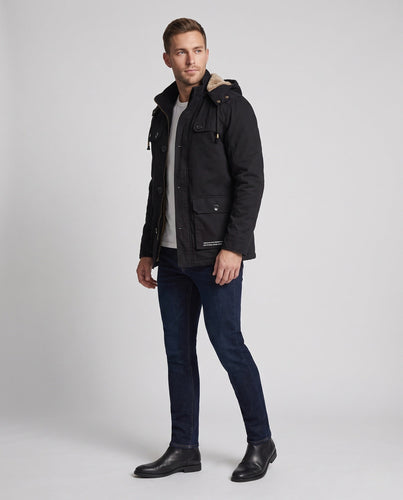 Herren-Feldparka mit Sherpa-Futterkapuze und multifunktionalen Utility-Taschen Echo Archiv