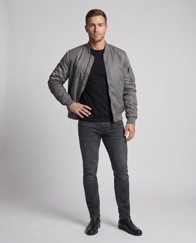 Herren Isolierte MA-1 Bomberjacke im Utility-Look mit Armtasche und Rippbund Echoarchiv