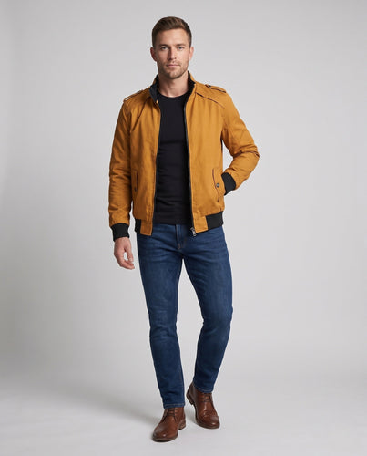 Herren Kurzjacke im Aviator-Look mit thermo Teddy-Futter und Schulterpaspel Echo Archiv