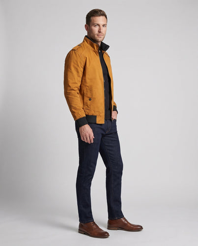 Herren kurze Jacke mit Teddyfutter, Reißverschluss und Schulterklappen Echo Archiv