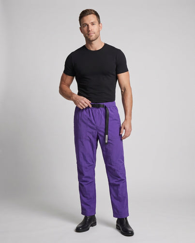 Herren Leichte Nylon Utility-Hosen mit Elastischem Bund und Gürtelverschluss Echoarchiv