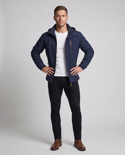 Herren Leichte Softshell-Feldjacke mit Kapuze, wasserabweisend und mit Brustreißverschluss Echoarchiv