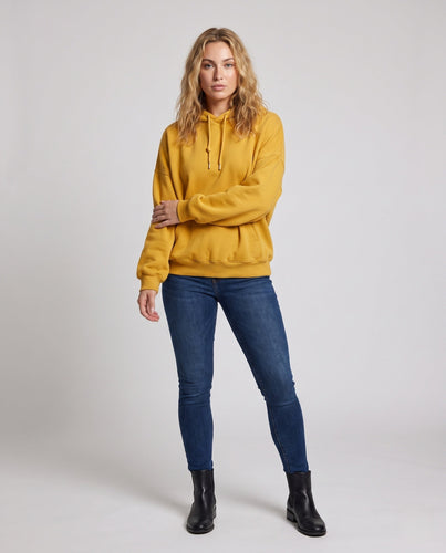 Damen Oversized Hoodie mit Kängurutasche und überschnittenen Schultern Echoarchiv