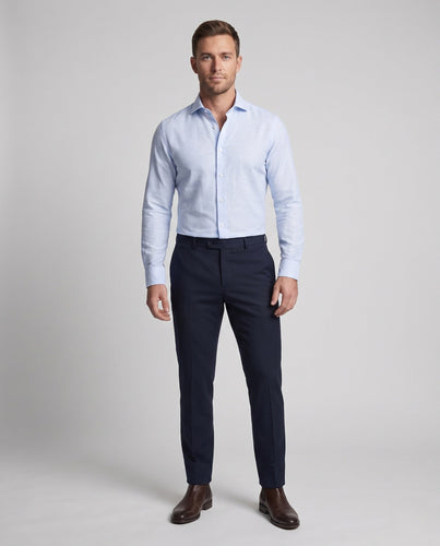 Herren Elegantes Langarmhemd mit feiner Struktur Echoarchiv