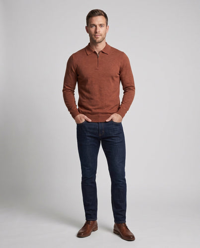 Herren Hochwertiges Langarm-Polo-Shirt Echoarchiv