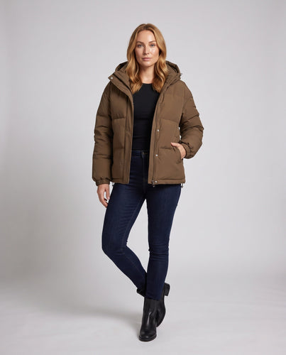 Damen isolierte Winterjacke mit Kapuze Echo Archiv