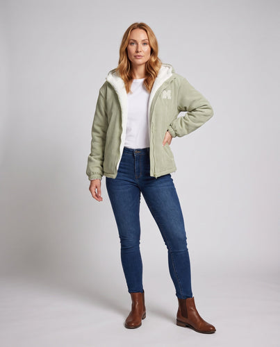 Damen Kuschelige Fleece-Jacke mit Kapuze Echo Archiv