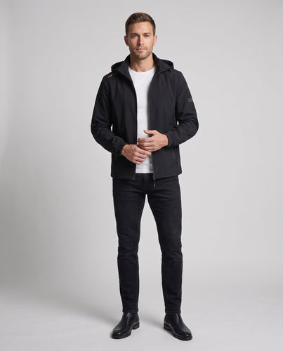 Herren Leichte Allwetterjacke mit verstellbarem Kapuze Echo Archiv