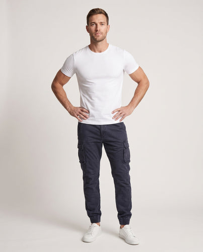 Herren Cargo Jogger Pants mit verstärkten Knien, Mehrfächertaschen und elastischen Bündchen Echoarchiv