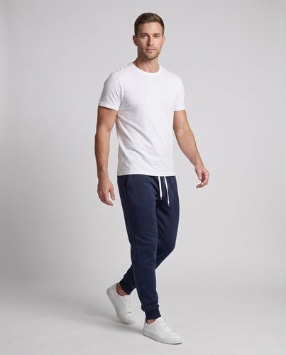 Herren Slim-Fit French Terry Jogger mit Kordelzug und elastischen Bündchen Echoarchiv