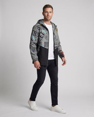 Männers modische Übergangsjacke mit Kapuze und praktischen Taschen Echo Archiv