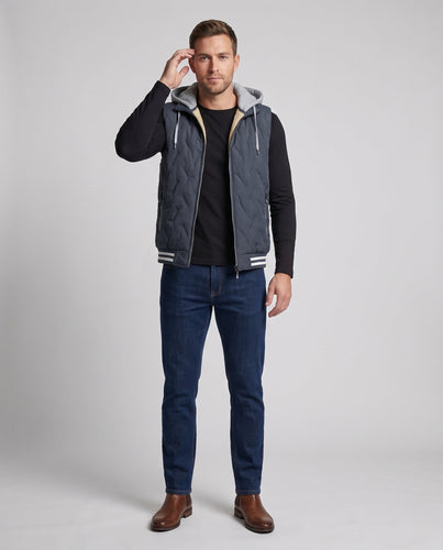 Herren Thermo-Fleece-Weste mit Kapuze Echo Archiv