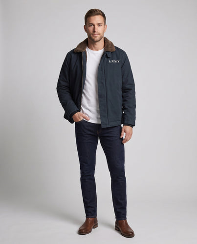 Herren Utility-Jacke mit Teddykragen Echo Archiv