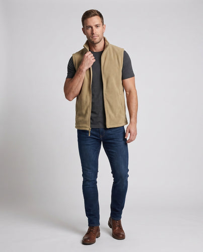 Herren Multifunktionale Fleece-Weste mit Taschen Echo Archiv