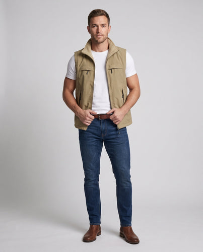Herren Praktische und wandelbare Fleece-Weste Echo Archiv