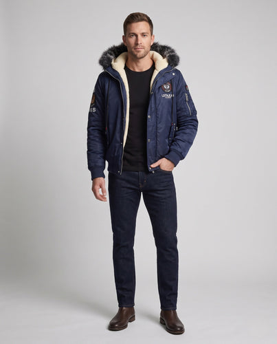 Herren Winterjacke mit Teddyfutter Echo Archiv