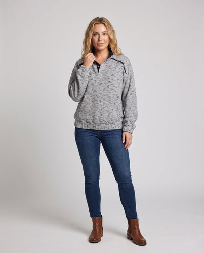 Damen Bequeme Sweatjacke mit praktischem Hochkragen Echo Archiv