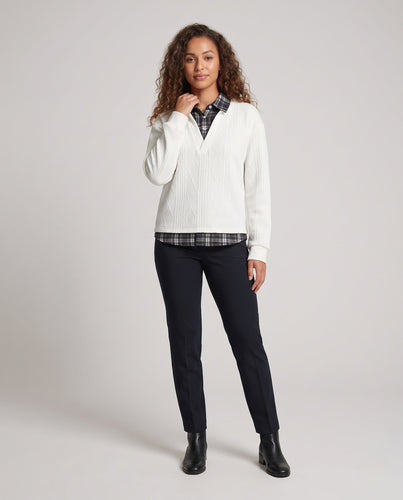 Damen Komfortabler Pullover mit integriertem Hemd Echo Archiv
