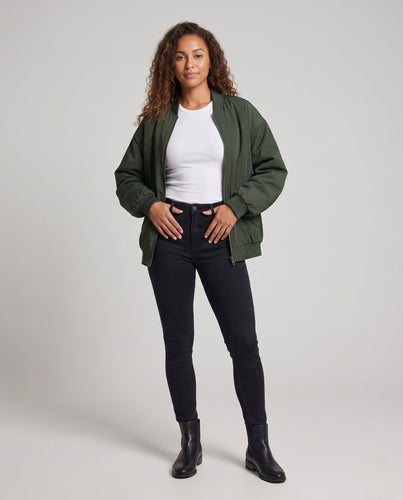 Damen Leichte Bomberjacke Echo Archiv