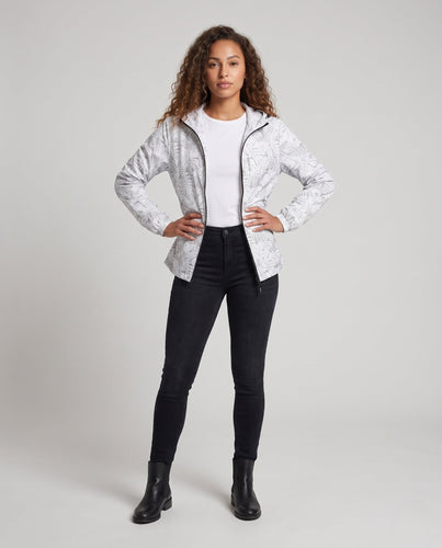 Damen Leichte Regenjacke mit verstellbarer Kapuze Echo Archiv