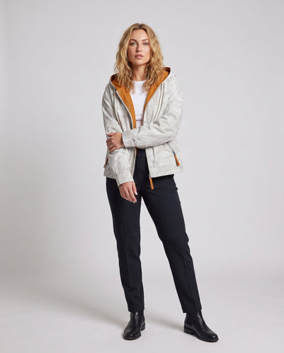 Damen Modische Übergangsjacke mit Kapuze Echo Archiv