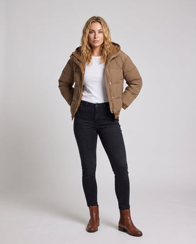 Damen Wattierte Kapuzenjacke mit stylischem Reißverschluss Echo Archiv