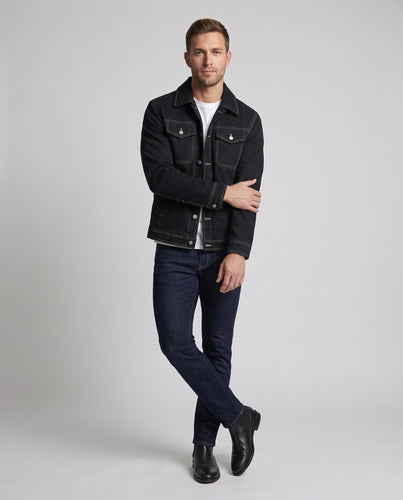 Herren Denimjacke mit Stehkragen und praktischen Taschen Echo Archiv