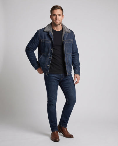 Herren Denimjacke mit Teddyfellfutter Echo Archiv