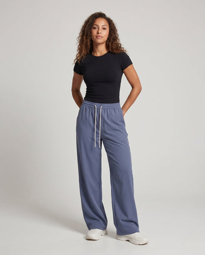 Damen lockere Cargo Freizeit-Hosen mit elastischem Bund und tiefen Klappentaschen Echoarchiv