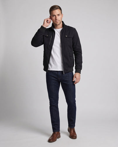 Herren Field Overshirt Jacke im Utility-Stil mit Reißverschluss, mehreren Taschen & gerippten Abschlüssen Echoarchiv