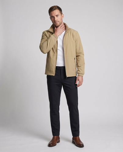 Herren Fleece-futter Softshell-Übergangsjacke mit Stehkragen, mit Reißverschluss vorderen Taschen & elastischen Manschetten Echoarchiv