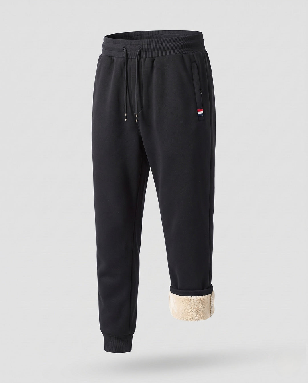 Herren isolierte Thermo-Jogginghose mit Teddy-Futter und elastischem Kordelzugbund Echoarchiv