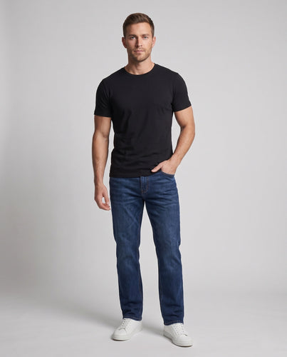 Herren Gerade Schnitt Relax Jeans aus Stretch Denim mit Elastischem Bund Echoarchiv