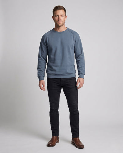 Herren Oversize Rundhals-Sweatshirt mit Thermofleece-Innenfutter Echoarchiv