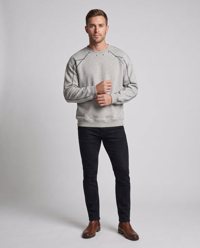 Herren Oversize Sweatshirt mit Kontrastnähten, Raglanärmeln und Rippbündchen Echoarchiv