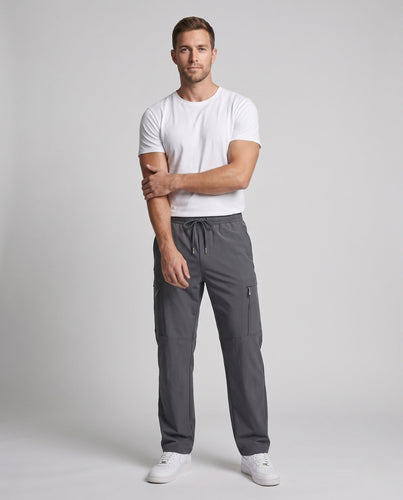 Herren Technische Cargo-Freizeithose mit Reißverschlusstaschen und Elastbund Echoarchiv