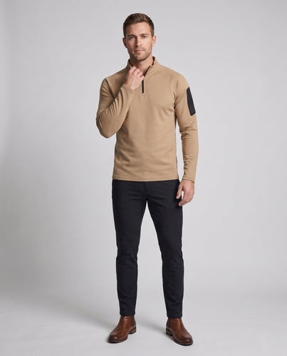 Herren Thermo‑Halbzip‑Langarmshirt mit wärmender fleece‑Innenseite, Ärmeltasche & atmungsaktiver Funktionsware Echoarchiv