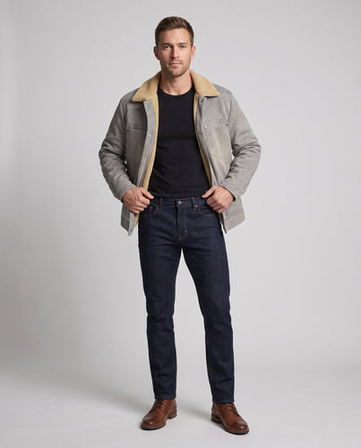 Herren Thermo‑Teddy‑Überhemdjacke mit Sherpa‑Innenfutter und Druckknopffront Echoarchiv