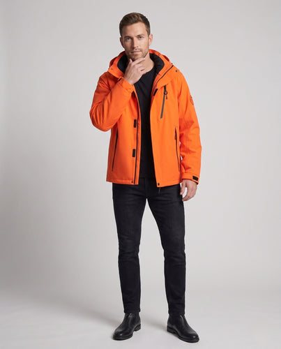 Herren Wasserdichte 2‑Lagen Outdoorjacke mit abnehmbarer Thermo‑Innenjacke und verstellbarer Kapuze Echoarchiv