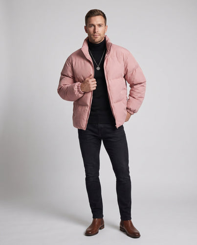 Herren Wattierte Freizeit‑Steppjacke mit hohem Kragen, wind‑ und wasserabweisender Hülle Echoarchiv