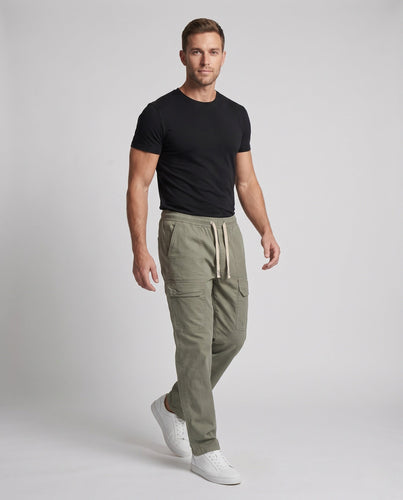 Herren Weite Cargo-Freizeithose mit Tunnelzugbund und Mehrfachtaschen Echoarchiv