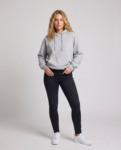 [Unisex] Oversize-Hoodie mit Kängurutasche und verlängertem Saum