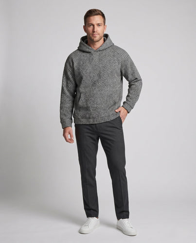Unisex Oversize Strick Hoodie mit strukturiertem Waffel-Look & Kängurutasche Echoarchiv