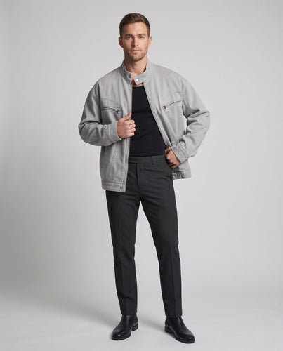 Herren Freizeitjacke mit hochschließendem Kragen und praktischen Ziertaschen Echo Archiv